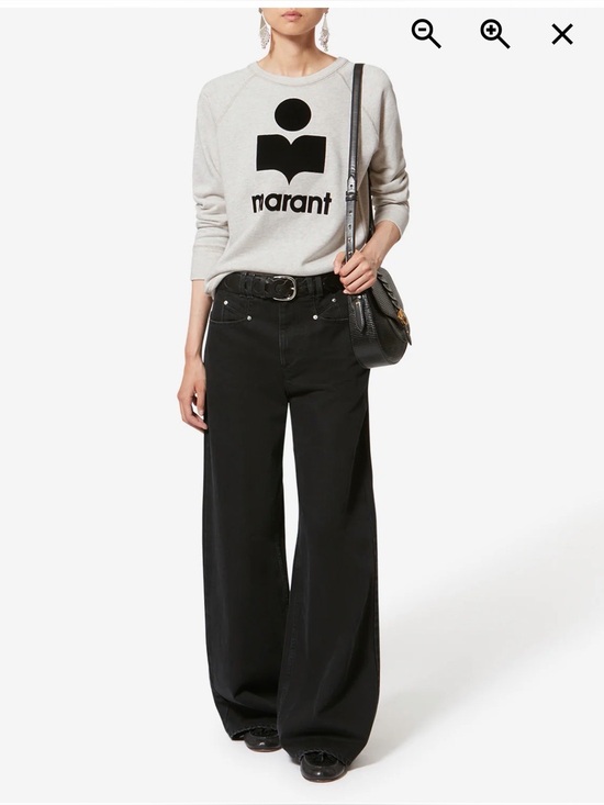 Isabel Marant Tops - Etoile Millyny Sweater by Isabel Marant Beige with Black Logo
